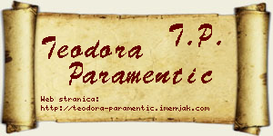 Teodora Paramentić vizit kartica
